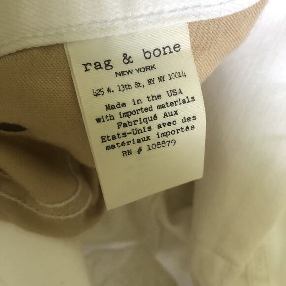 Rag & Bone Marilyn Crop White Bucquet Trim Women's Jeans Sz 27 - Picture 8 of 9